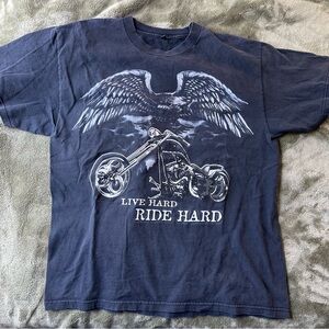 Men's Graphic T-Shirt - Live Hard Ride Hard